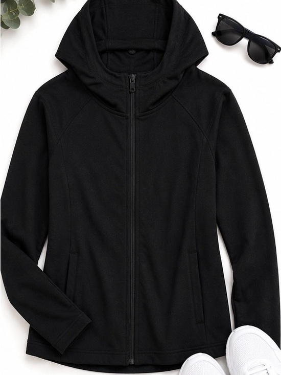 tek gear Tops - Tek Gear Women’s XXL Black Full Zip Hooded Activewear Jacket